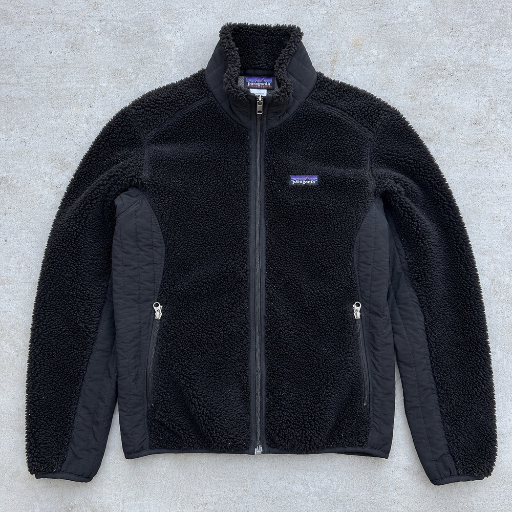 Patagonia Synchilla Full Zip Fleece Jacket Womens Medium Black Gorpcore Street